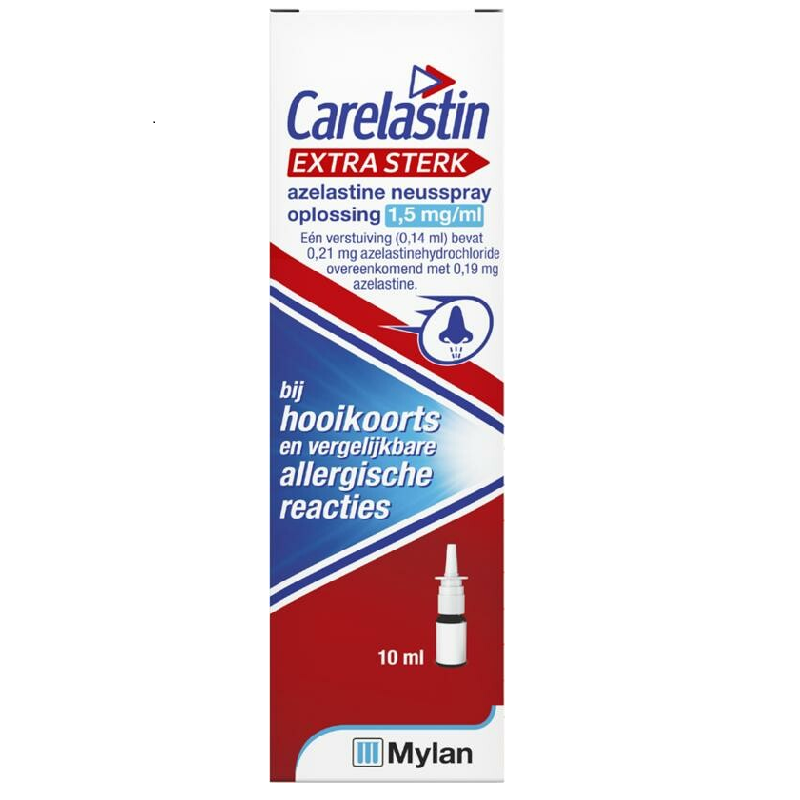 Carelastin, neusspray EXTRA STERK met 1,5 mg/ml azelastine HCl (flacon a 10 ml)