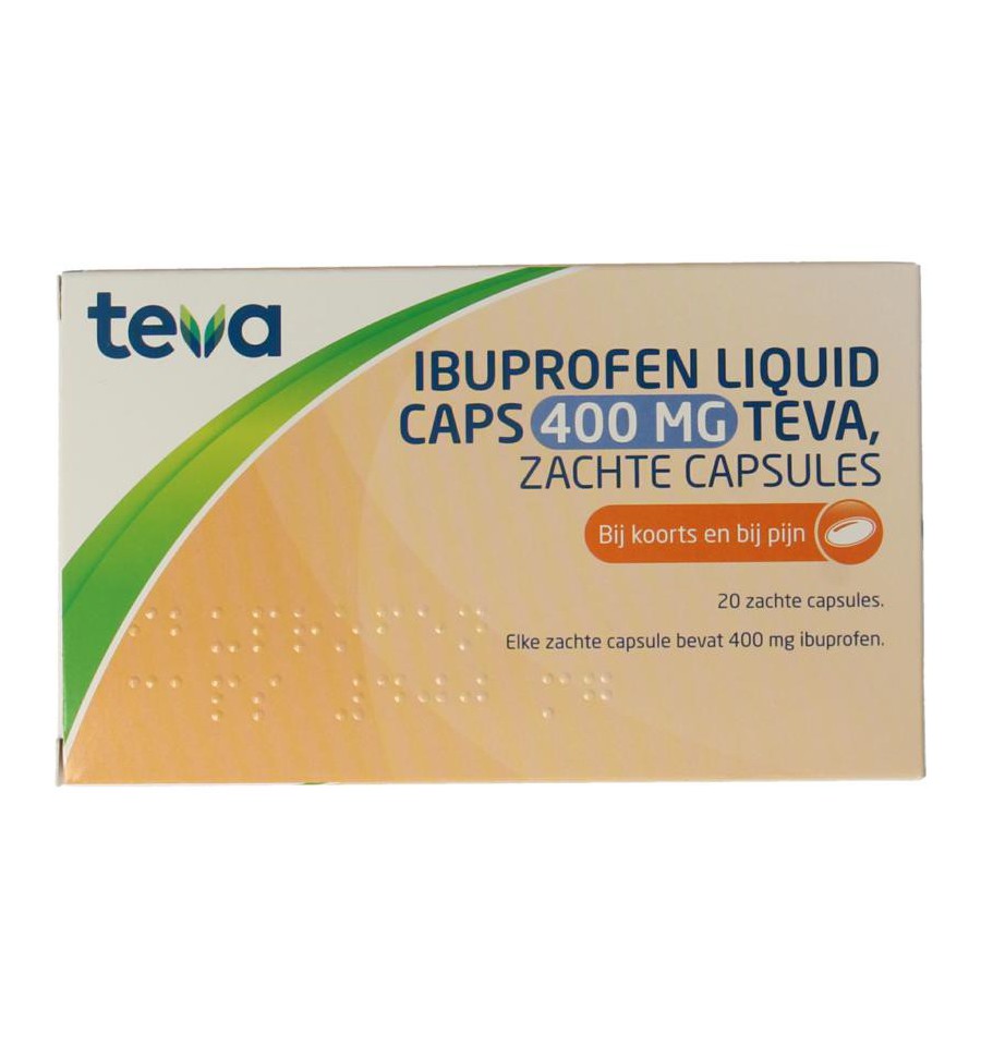 Ibuprofen Liquid Caps, 20 liquid-caps met 400 mg ibuprofen