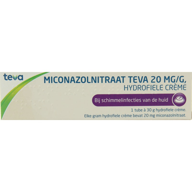 Miconazolnitraat TEVA 20 mg/g, crème (tube a 30 g)