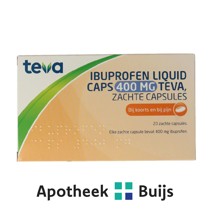 Ibuprofen Teva 400 mg zachte capsules